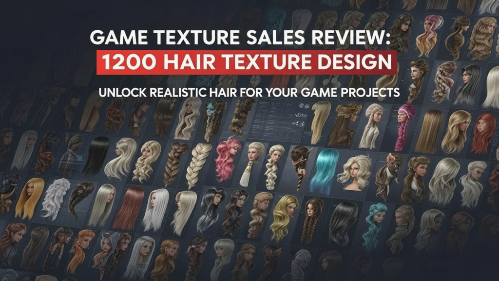 Game Texture Sales Review - 1200 Hair Textures for Game Design
